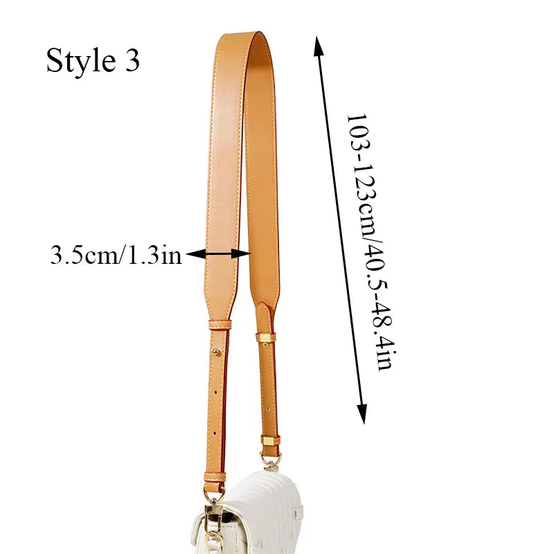 100 Genuine Leather 105CM Bag Strap for LV