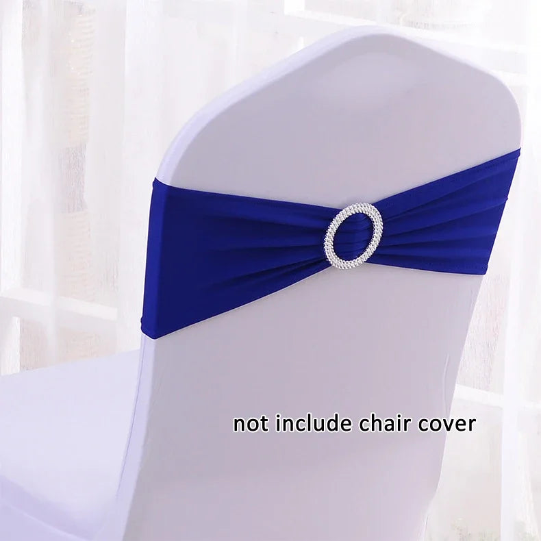 50pcs/lot Stretch Lycra Spandex Chair Covers Bands With