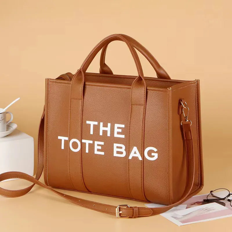 Women's Casual Tote Bag, Fashion PU Leather Shoulder
