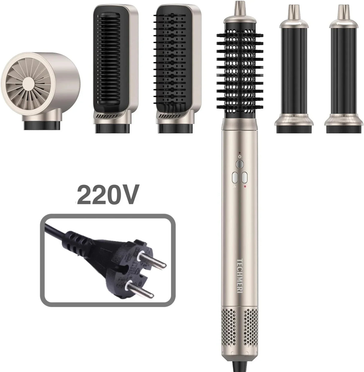 Negative Ion Hair Dryer 6-in-1 Portable Hair Straightener