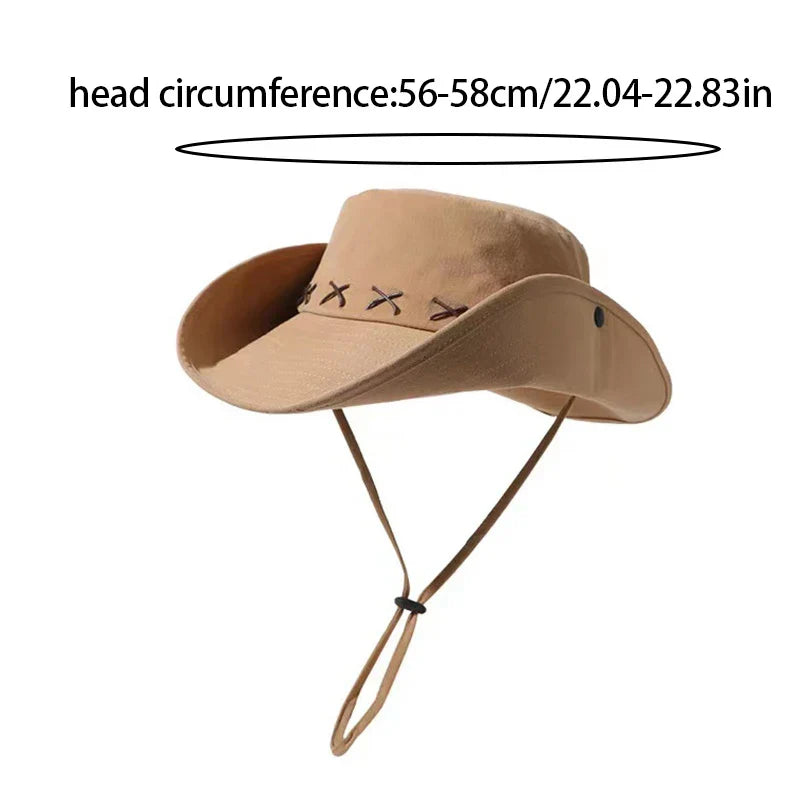 Outdoor Sunscreen Cowboy Hat Big Headband Fisherman Hat