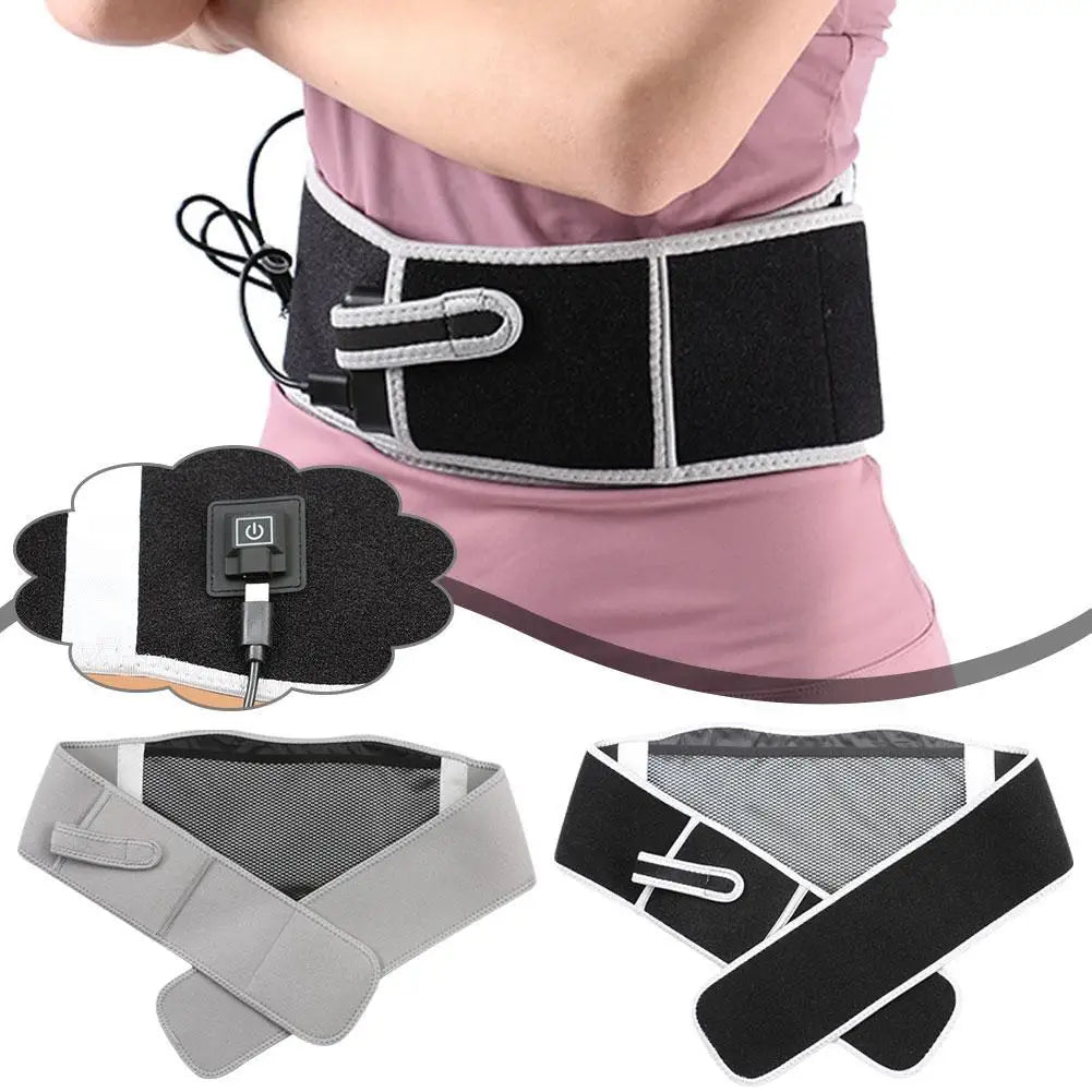 Waist Lumbar Back Pad Belt Heated Massage Back