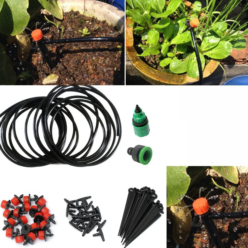 5/15/25m Garden Water Irrigation Kit Adjustable Automatic Garden
