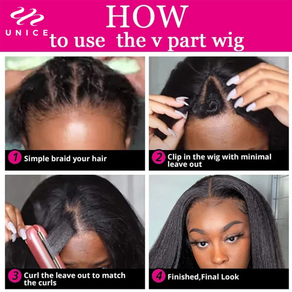 UNice Hair V Part Wig I-Part Wig Human