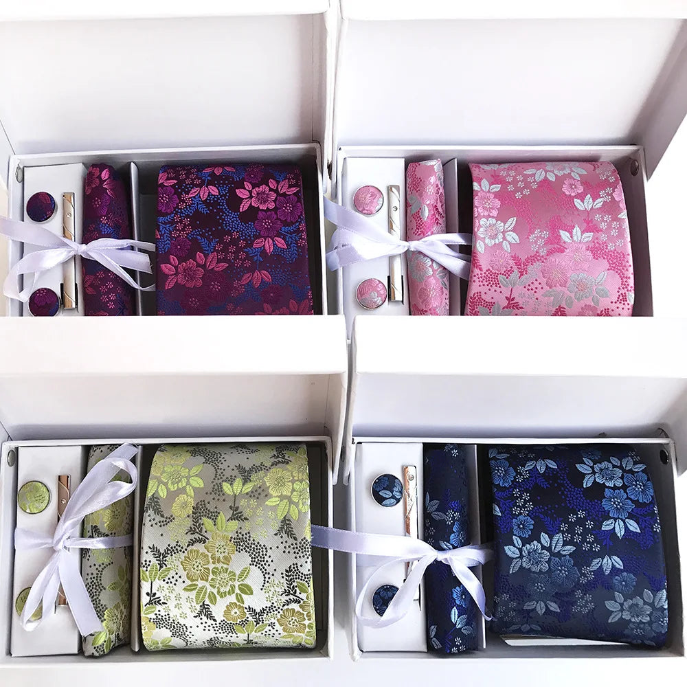Luxury Tie Set Gift Box For Men Paisley