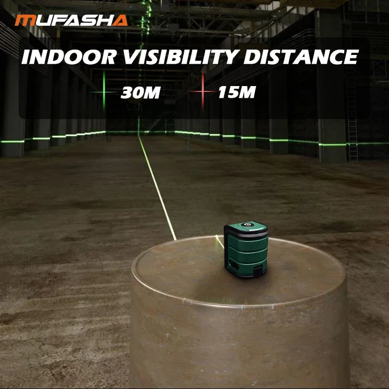 MUFASHA 2 Lines Laser Level Self-Leveling Cross Lines