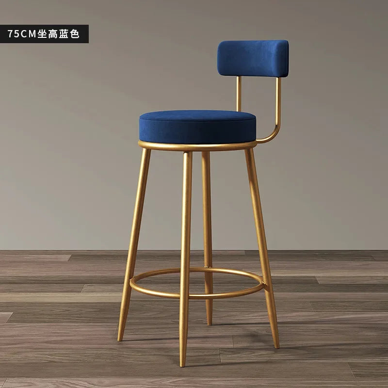 Bar Chair Simple Casual Home Cafe Stool Back