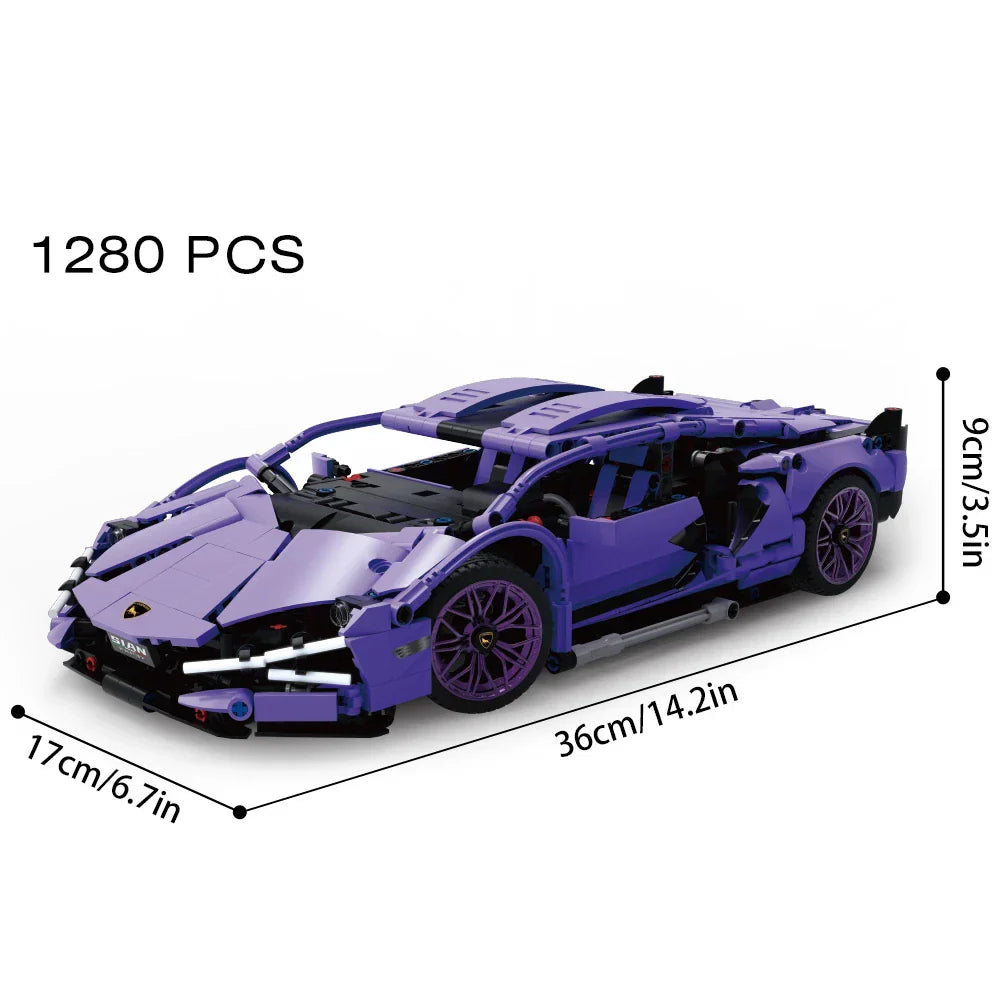 Riceblock Technical 1:14 Racing Sport Car Model Building