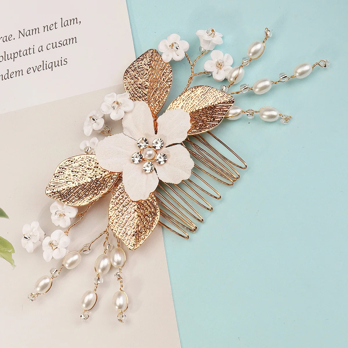 White Flower Hairpins Elegant Women Floral Style Hair