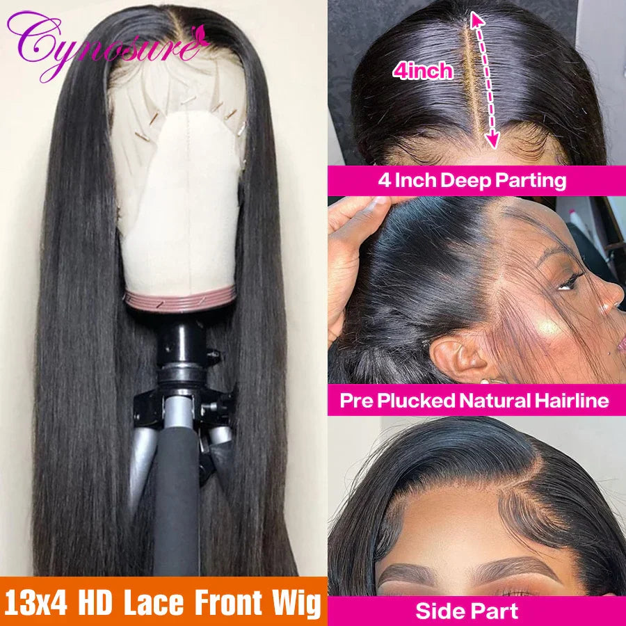 Cynosure 13X4/13X6 HD Transparent Lace Front Human Hair