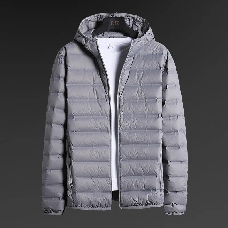 Anti-splashing Lightweight Puffer Jacket 90% White Duck Down