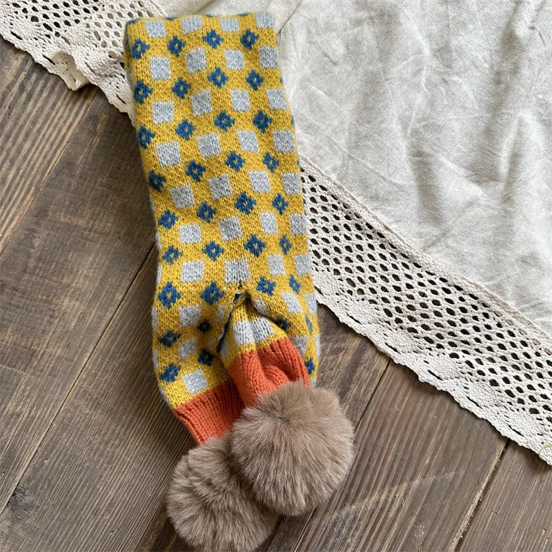 deer jonmi Korean Style New Winter Children Plaid