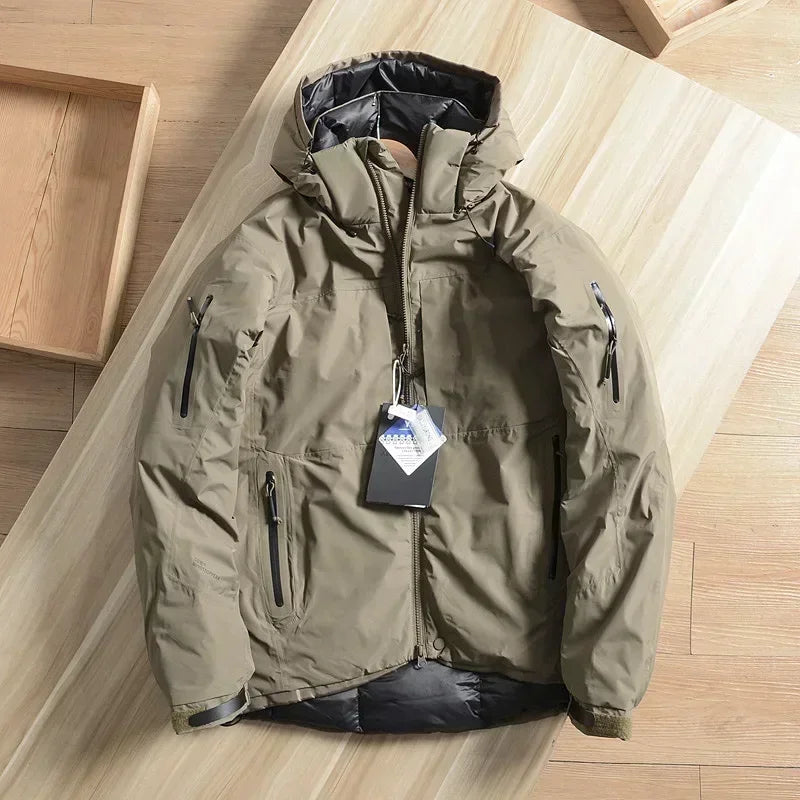 Mens Snow Parkas Hooded Windproof Waterproof Brand Down