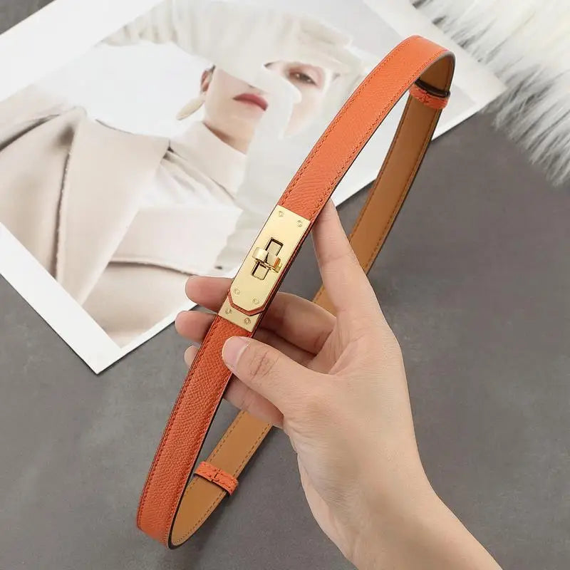 High Quality Ladies Girls Leather 1.8cm Designered Women