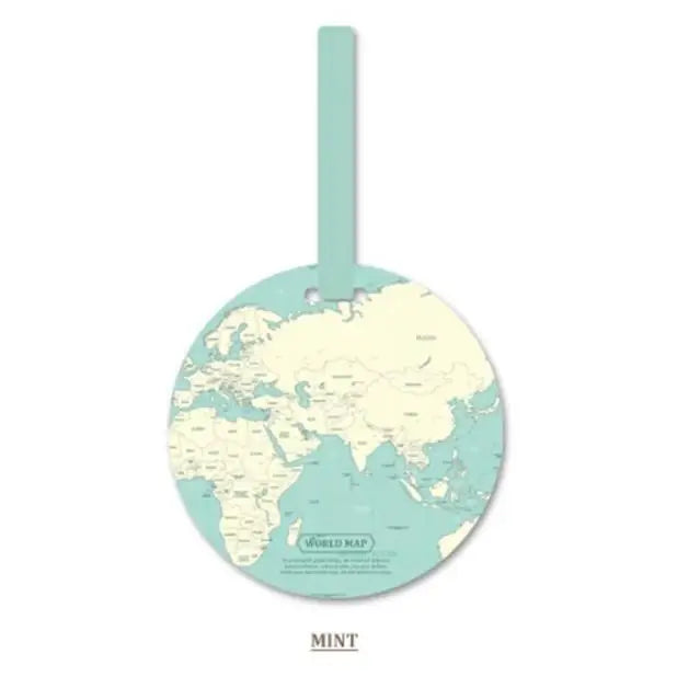 Fashion Map Luggage Tag Silica Gel Suitcase ID