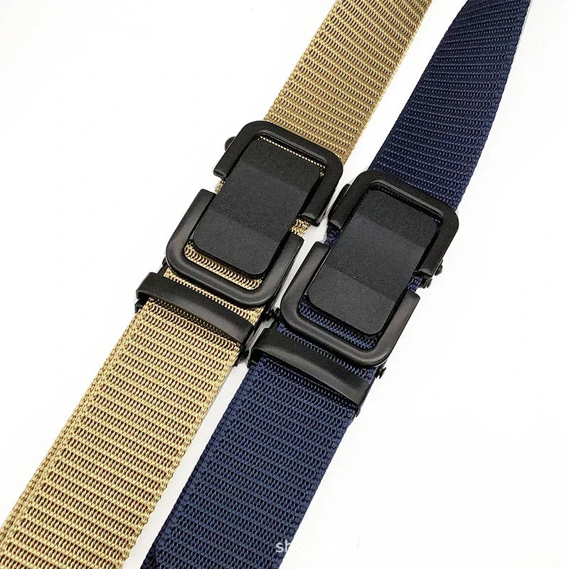 New Nylon Automatic Buckle Men Belt Outdoor Tooling
