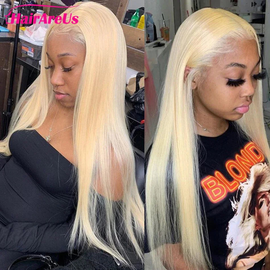 4x4 Lace Closure 613 Wig Straight Blonde Lace