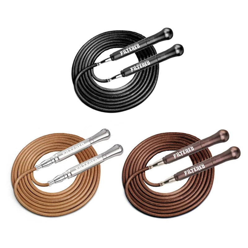 Filtered Sports Leather Bearing Jump Rope Speed Skipping