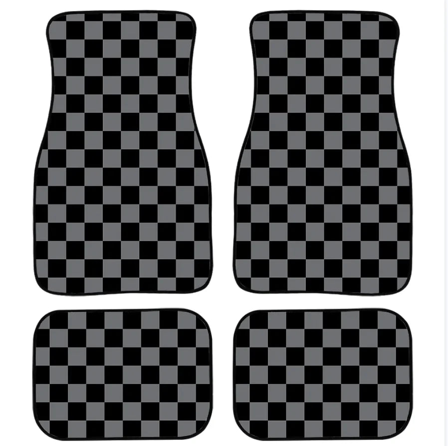 Checkerboard Car Mats Auto Parts Rubber Floor Mats