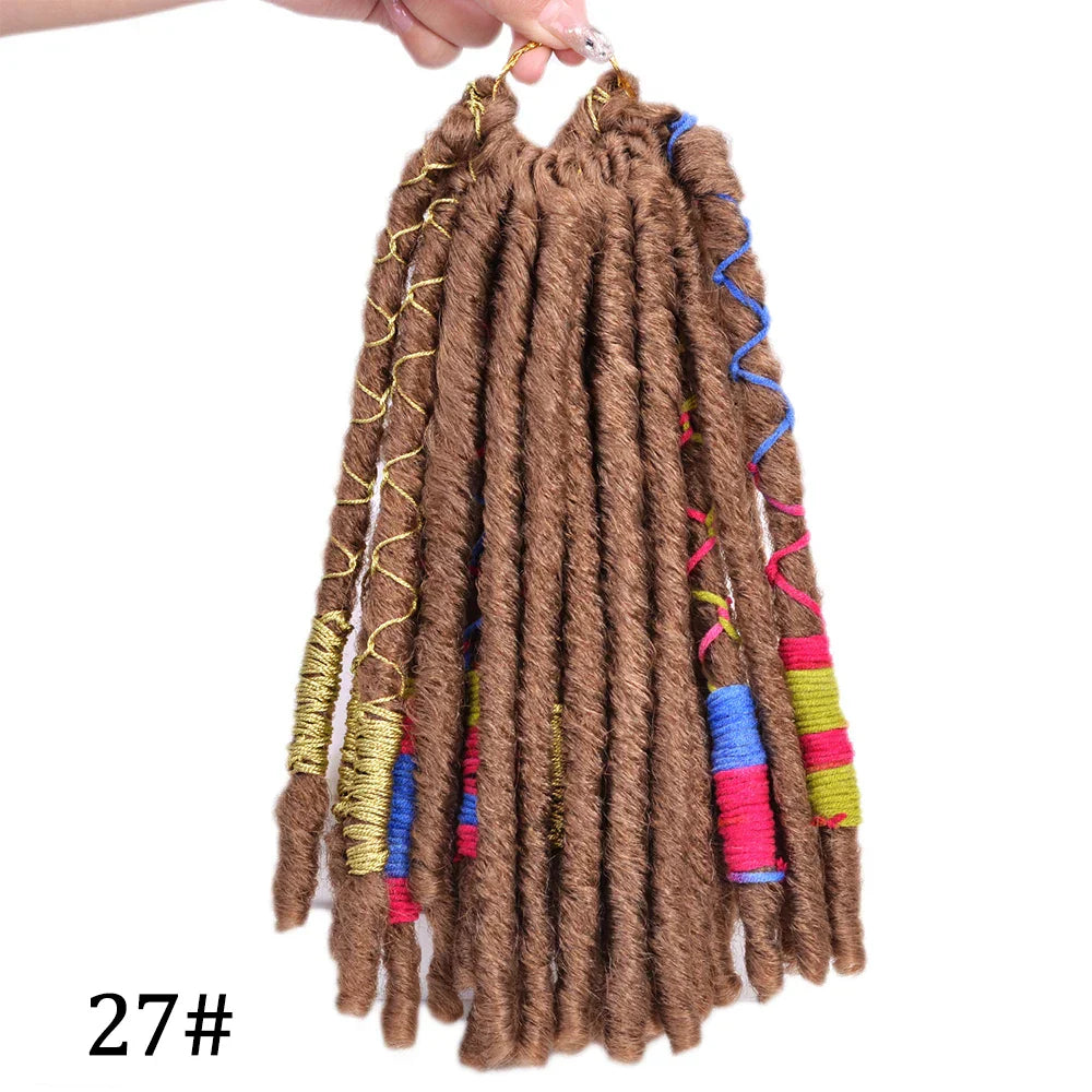 LUOYUDU Crochet Hair Dreadlocks Faux Locs Braiding Hair
