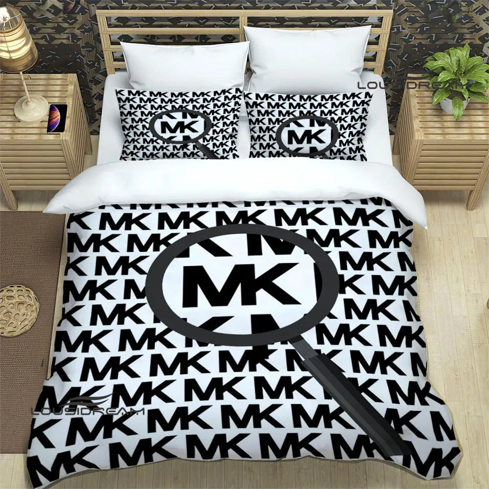 M-Michael-Kors logo printed Bedding Sets exquisite supplies set