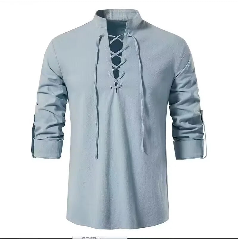 2023 mens new Amazon mens cotton and linen