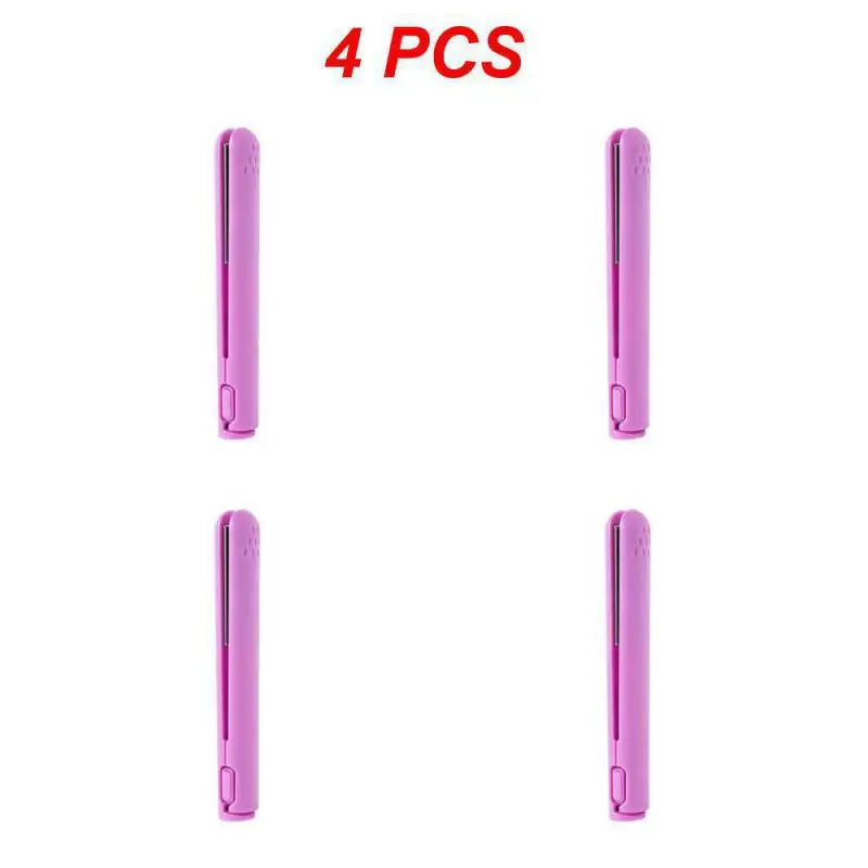 2/4/6PCS Ceramic Straight Hair Curlers Anti-scalding Design Hair
