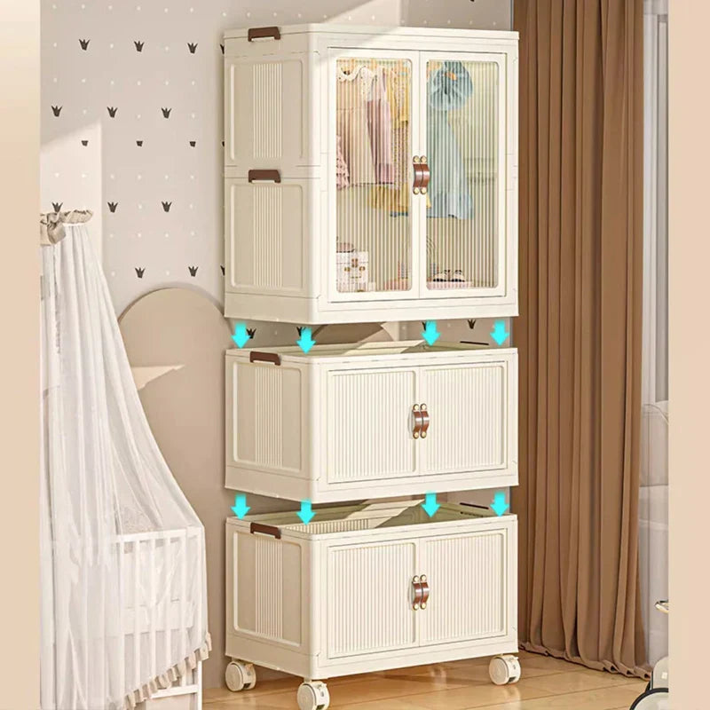 Baby clothes storage cabinet Free installation of baby