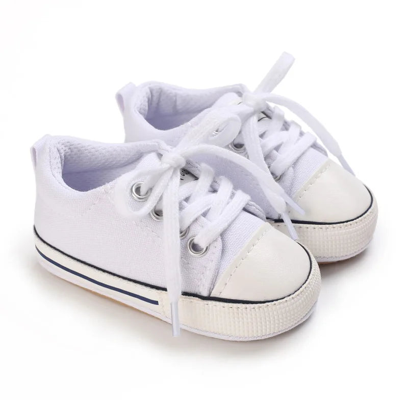 2023 New Baby Casual Shoes 4-color Lace-up Canvas