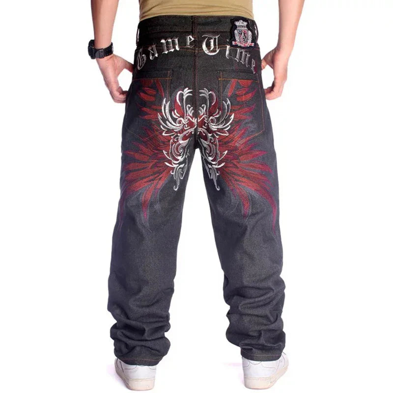 Nanaco Man Loose Baggy Jeans Hiphop Skateboard Denim