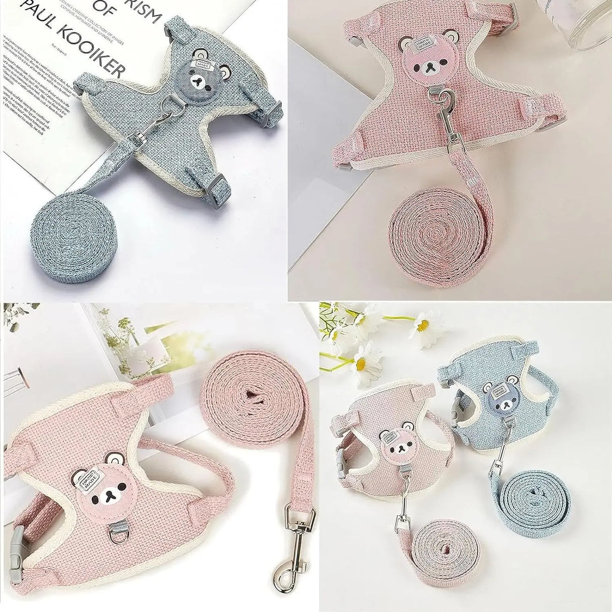 Cute Rabbit Harness Leash Set Bunny Soft Padded