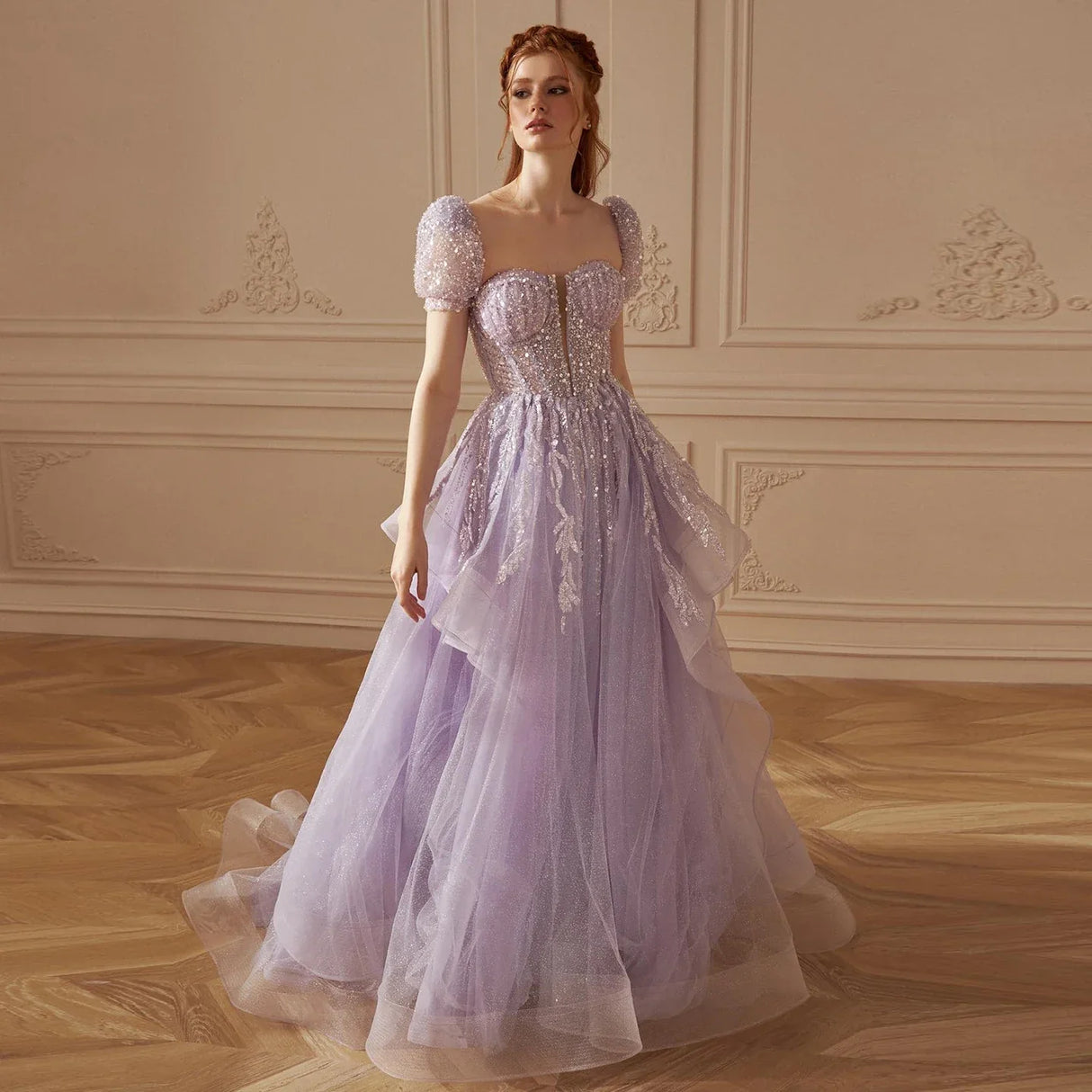 Sharon Said Elegant Lilac Saudi Arabia Evening Dress