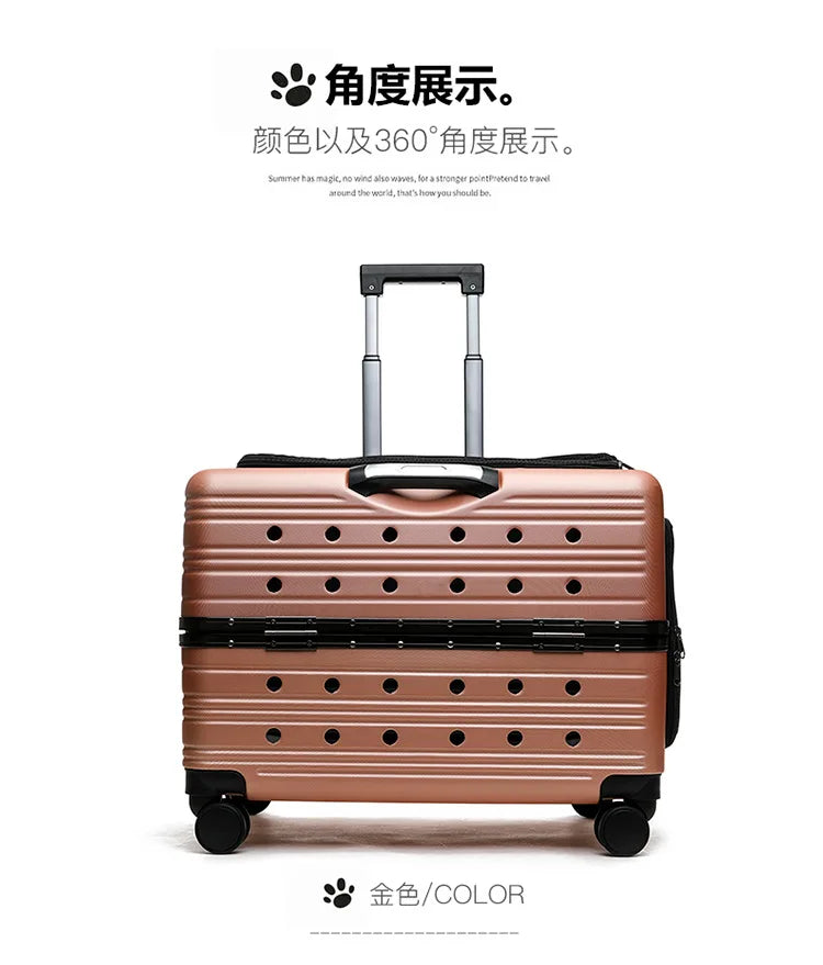Pet Trolley Bag Case Carrier for Cats Expands