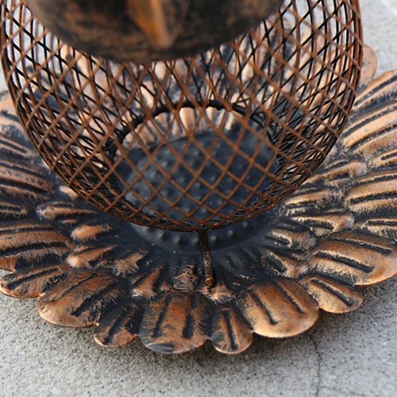 New Outdoor Hanging Wrought Iron Owl Bird Bird
