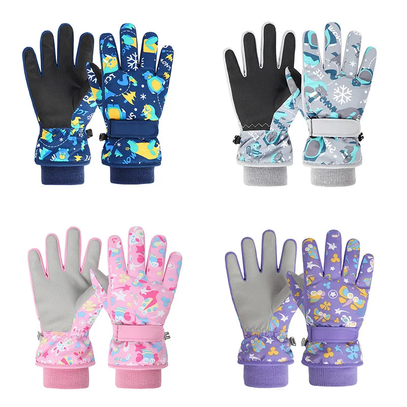 Winter Kids Ski Gloves for Boys Girls Snow