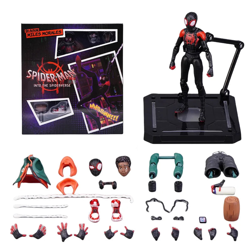 Spider-Man:Into the Spider-Verse Miles Morales Action Figure Model Peter Parker Miles Figurine Toys Doll kid Toy Gift