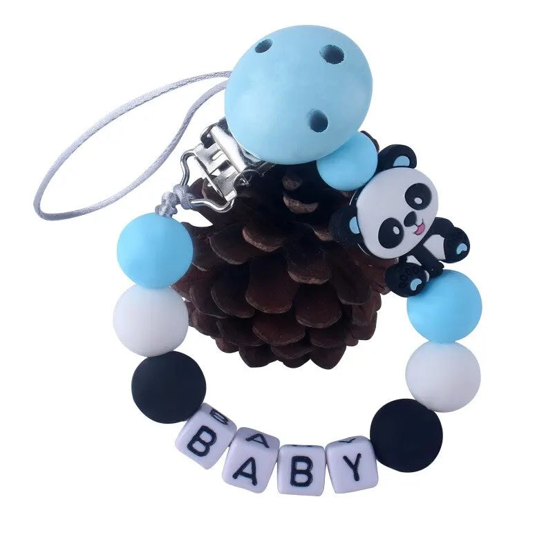 Personalized Name Handmade Silicone Baby Beech Dummy Pacifier