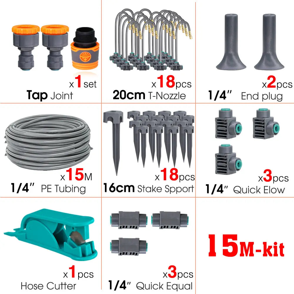 30-5M 360° Brass Spray Nozzle Watering Kit