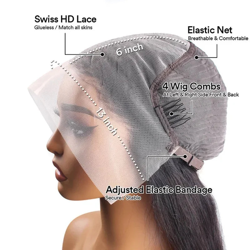 Curly 13x4 Lace Frontal Human Hair Wig For
