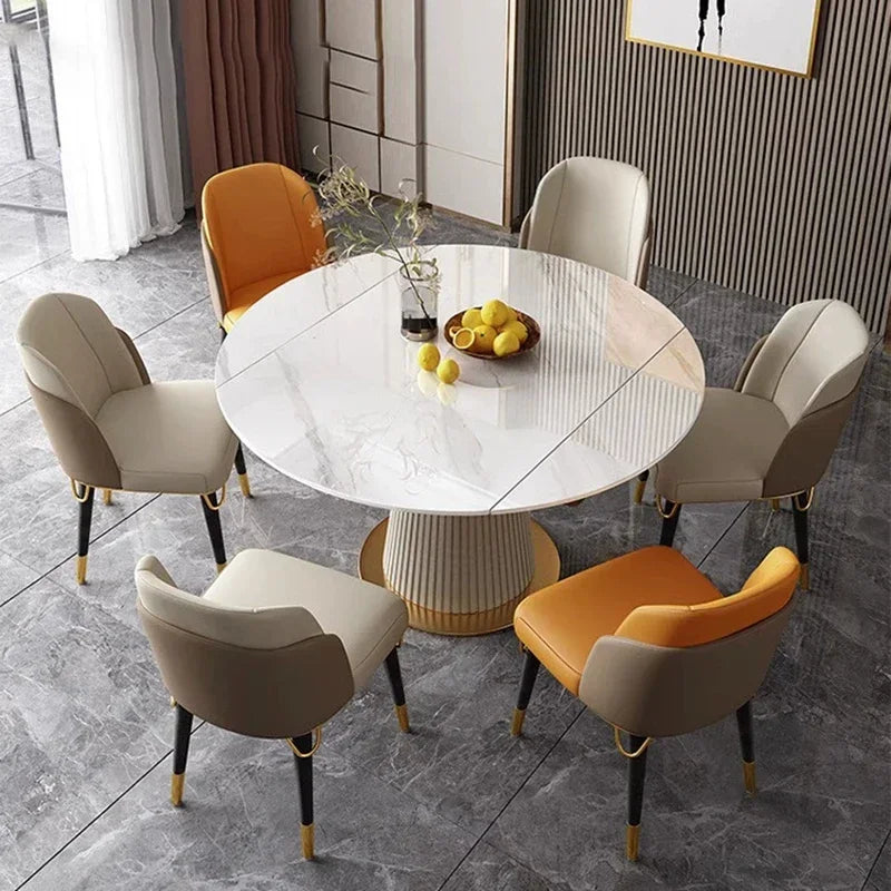 Console Dining Table Set Restaurant Mobile Round Conference