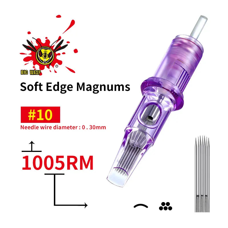 BIGWASP Purple Cartridge Tattoo Needles RM Professional Disposable