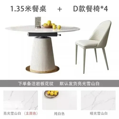 Console Dining Table Set Restaurant Mobile Round Conference