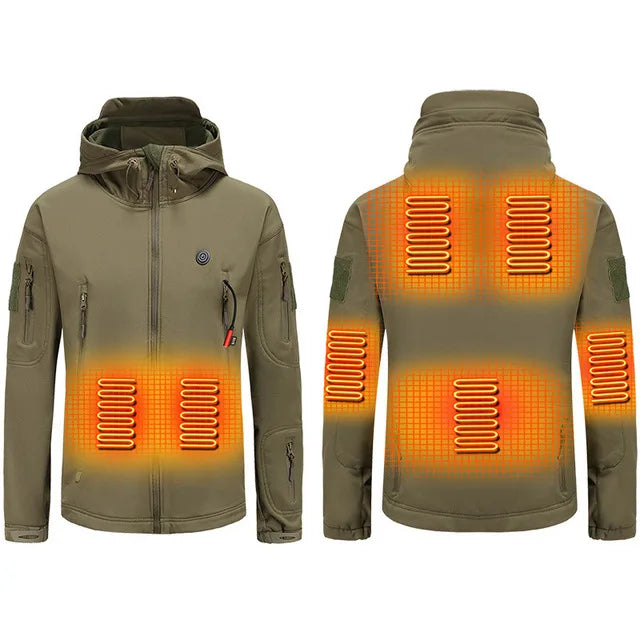 Winter Electric Heating Jacket Men USB Smart Thick