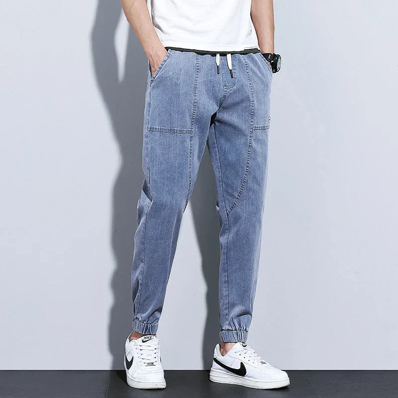 2024 Autumn Men's Jeans Jogger Thin Harem Pants