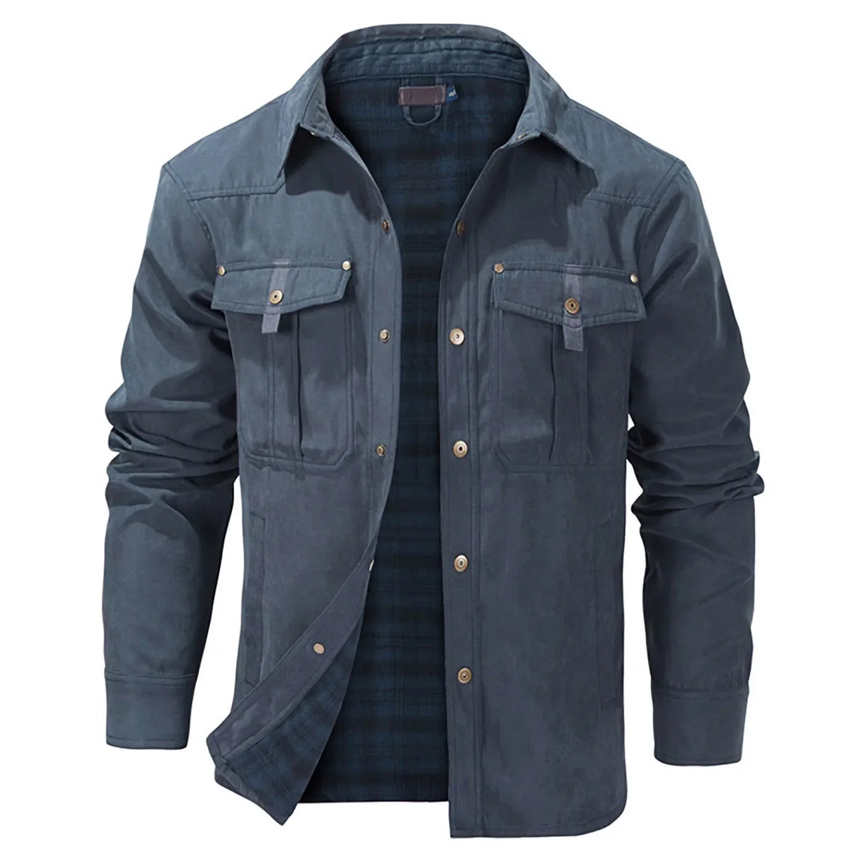 Winter Men'S Bomber Jacket High-Quality Male Plaid Flannel
