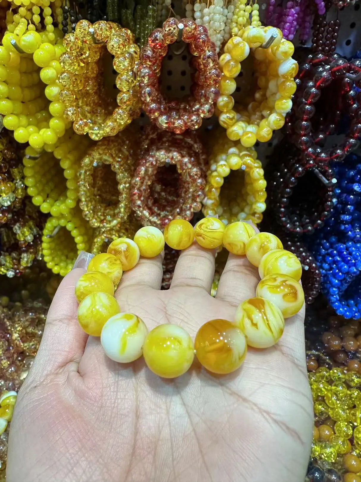 Natural Raw Amber Bracelet Men Women Healing Gemstone