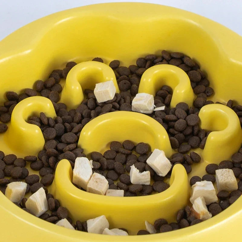 AntiChocking Pet Bowl Food Plate Puppy Ceramic MessFree