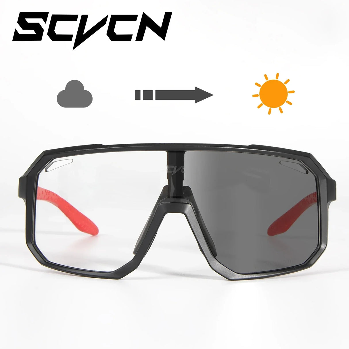 SCVCN Photochromic Men Cycling Sunglasses UV400 Sports Bicycle
