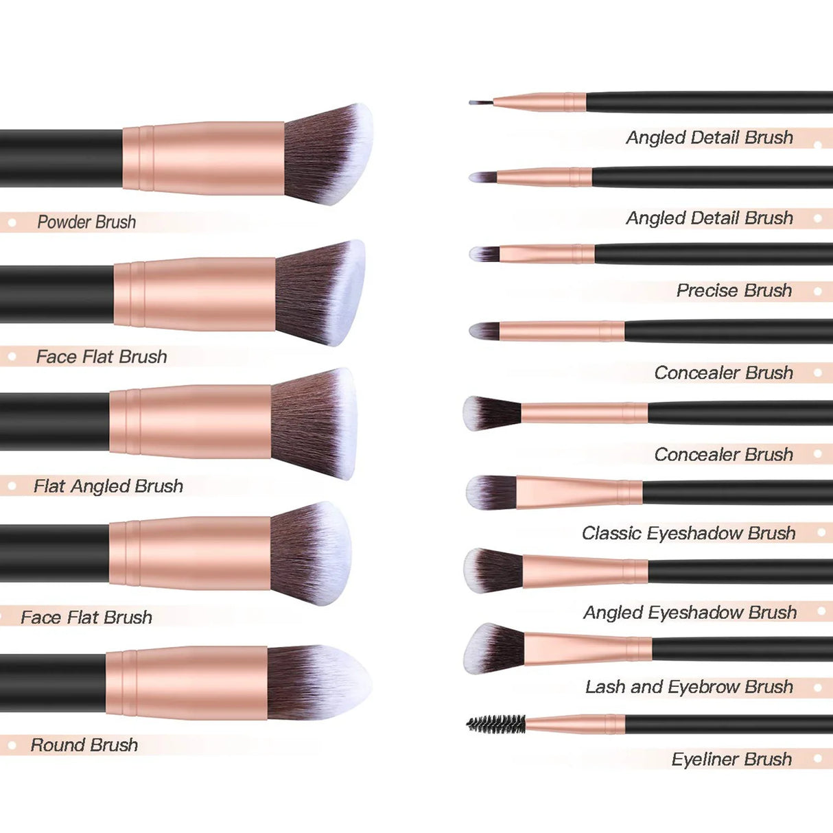 14 PCS Makeup Brushes Set Eye Shadow Foundation