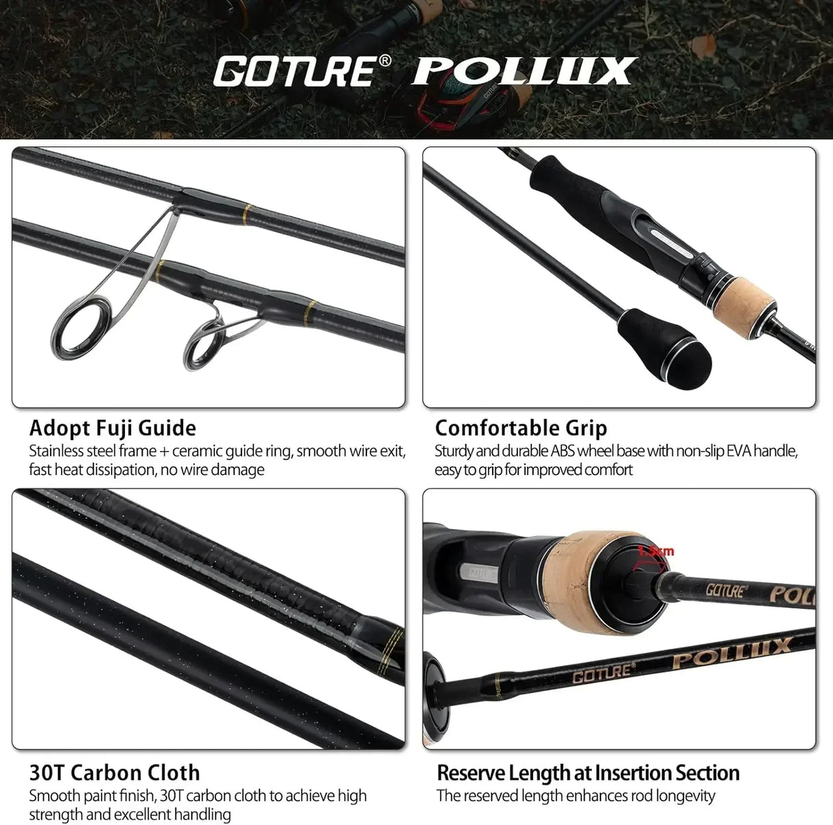 Goture Pollux Fuji Slow Jigging Fishing Rod Lure